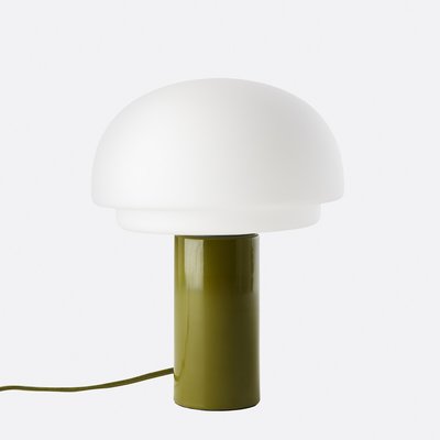 Lampe opaline et métal fer H27,5 Agathilda LA REDOUTE INTERIEURS