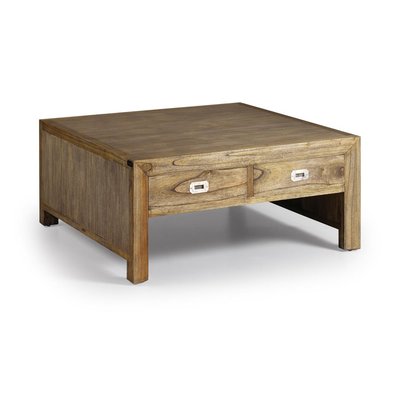 Table basse 4 tiroirs bronze - KERLINE DECORATION D’AUTREFOIS