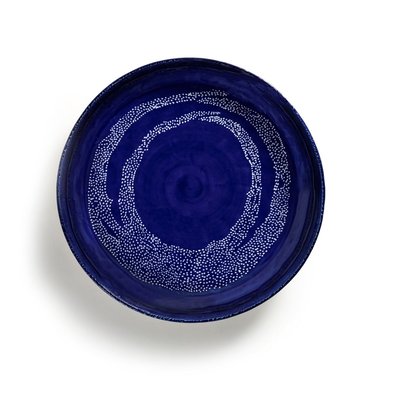Plat Service Feast Par Ottolenghi Grès Lapis Lazuli/blanc Ø35 Cm SERAX
