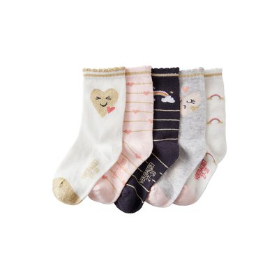 Lot de 5 paires de chaussettes rainbow Oeko-Tex® VERTBAUDET