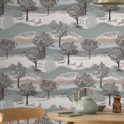Papier peint Paysage Hartingdon Jade LAURA ASHLEY