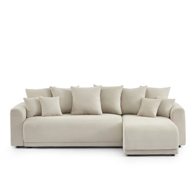 Canapé d'angle convertible velours  SOLINE BAÏTA