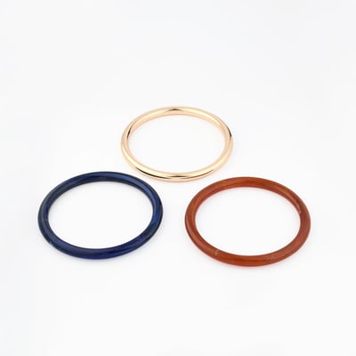 Set de 3 joncs bleu, marron et doré BALABOOSTE