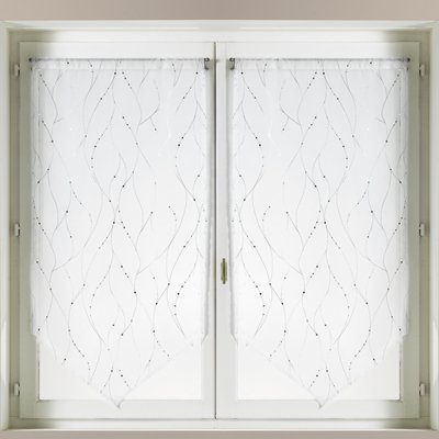 Paire de vitrages motifs argentés HOME MAISON