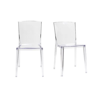Chaises design transparentes empilables intérieur - extérieur (lot de 2) ISLAND MILIBOO