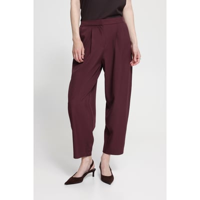 Pantalon coupe large, longueur cheville, taille elastiqué au dos ICHI