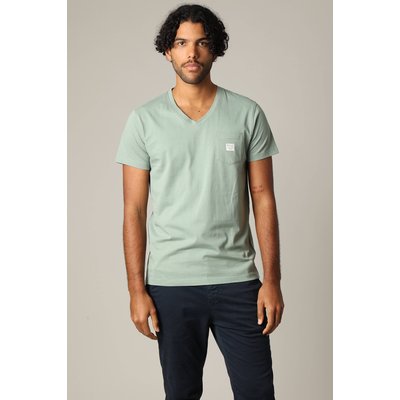 Tee-shirt à col v avec poche estampillée sur le devant VASITO DEELUXE