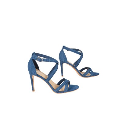 Sandales à talons en jean MORGAN