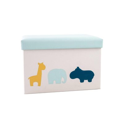 Coffre à jouets en tissu et pouf Zanimo DOMIVA