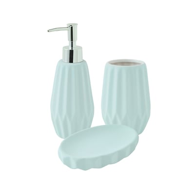 Set salle de bain à relief 3 pièces céramique FACETTE GUY LEVASSEUR