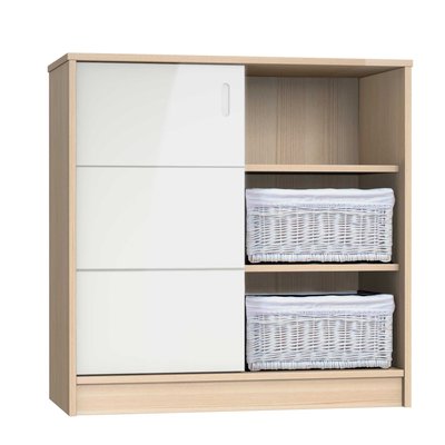 Commode java 3 niches et 1 porte coulissante DOMIVA