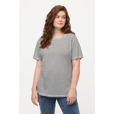 T-shirt rayé à col rond et manches courtes ULLA POPKEN