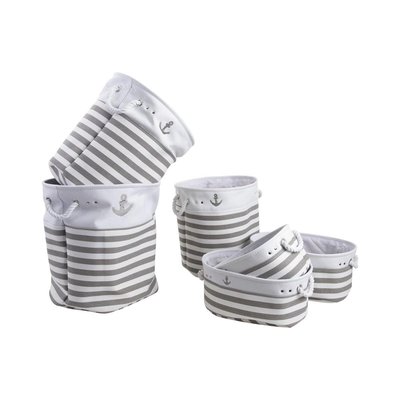 3 paniers à linge + 3 corbeilles en coton (Lot de 6) AUBRY GASPARD