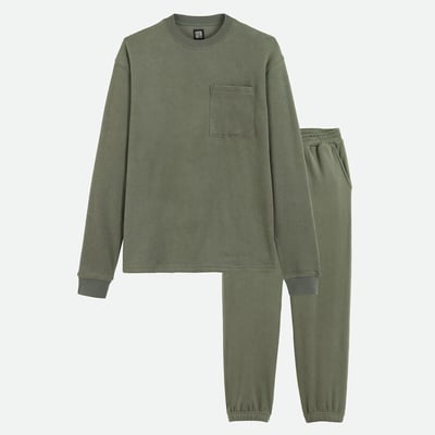 Brushed Cotton Towelling Pyjamas LA REDOUTE COLLECTIONS