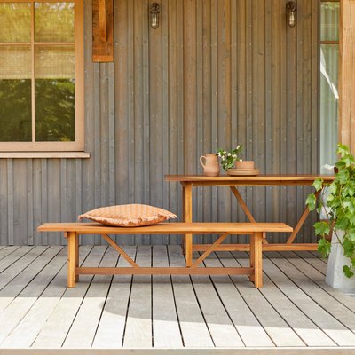 Banc de jardin en acacia massif ALBA TIKAMOON