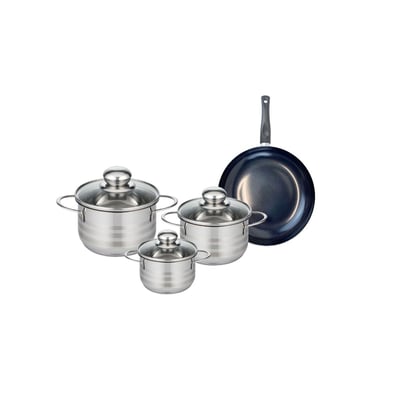 Batterie 1 poêle 20cm + 3 faitouts 12/14/16cm PRIMA BRILLANT ELO