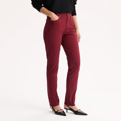 Pantaloni dritti a 5 tasche in cotone elasticizzato ANNE WEYBURN