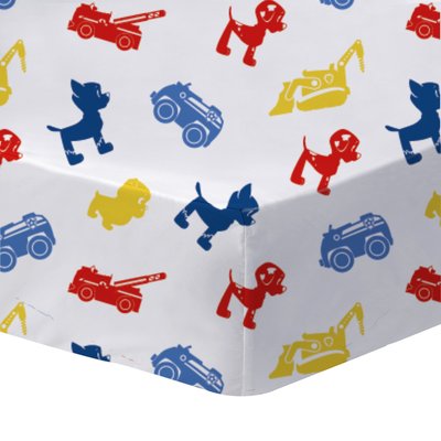 Drap housse imprimé 100% coton, PATBOY PAT PATROUILLE