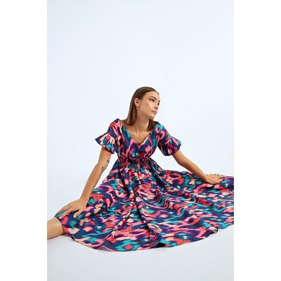 Robe longue, multiple volants LILI SIDONIO