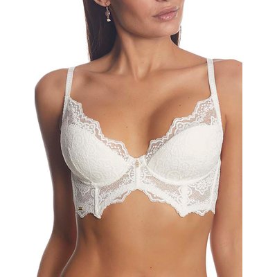 Soutien-gorge triangle plongeant SÉRIE FÉLINE ivoire SELMARK
