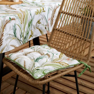 Ornamental Grasses Cotton Outdoor Seat Pad RHS