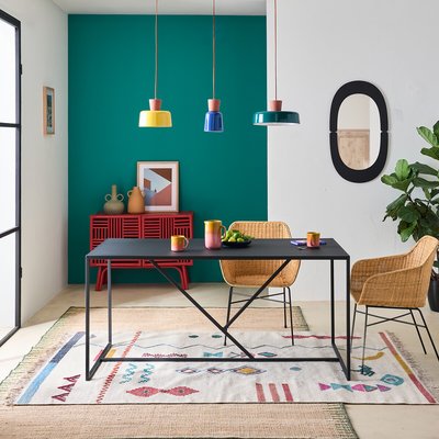 Abby Rectangular Metal Dining Table (Seats 6) LA REDOUTE INTERIEURS
