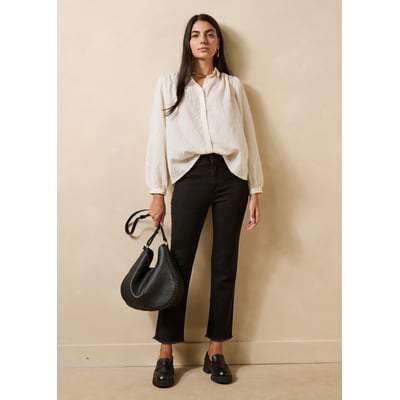 Jean cropped en coton biologique LA FEE MARABOUTEE
