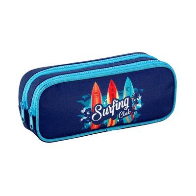 Trousse scolaire 2 compartiments SURFING CLUB VIQUEL