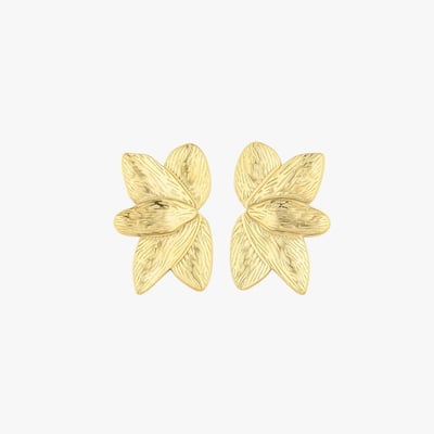 Boucles d'oreilles demi-fleurs acier inoxydable BALABOOSTE