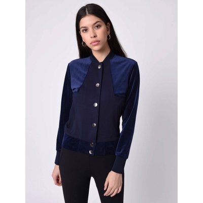 Veste col teddy empiècement velvet PROJECT X