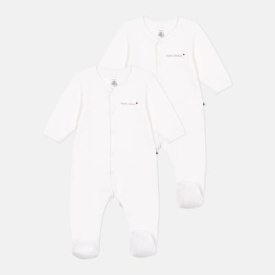 Set di 2 pigiami in velluto a tinta unita PETIT BATEAU