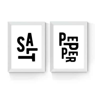 Set of 2 Salt and Pepper Set by Rocket Jack EAST END PRINTS