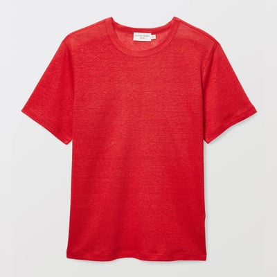 T-shirt à manches courtes uni en lin MONOPRIX