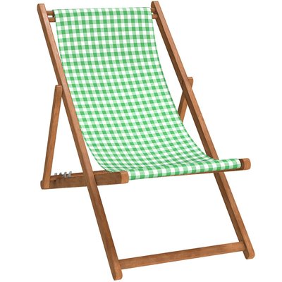 Chilienne hêtre lasuré et toile outdoor, LISETTE VENT DE BOHÈME