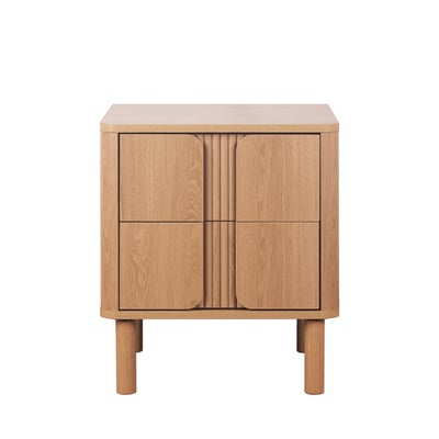 Table de chevet 2 tiroirs en bois- NOA DRAWER