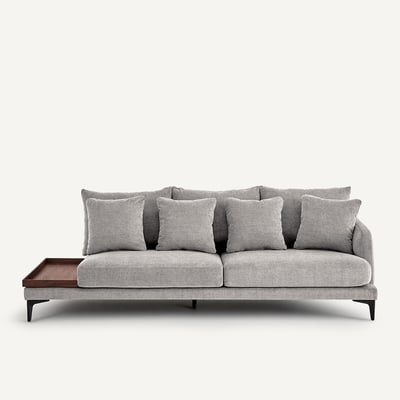 Demi-canapé avec plateau, en polyester mélangé, MODERNISTE EMMANUEL GALLINA X AM.PM