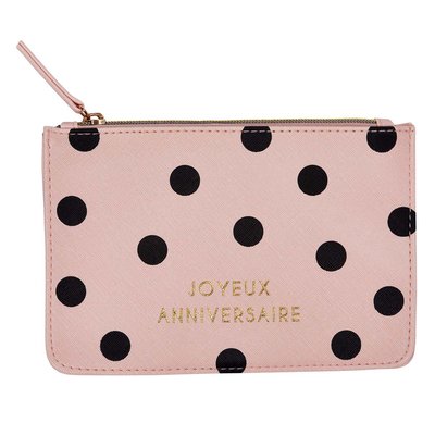 Pochette zippée JOYEUX ANNIVERSAIRE DRAEGER PARIS