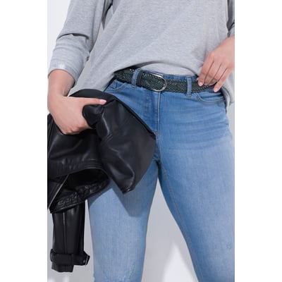 Ceinture en cuir tressé, boucle métallique ULLA POPKEN