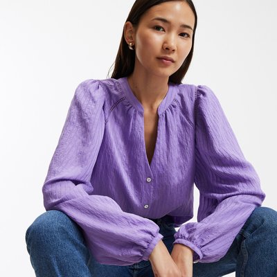 Loose-Fitting Blouse, V-Neck, Balloon Sleeves LA REDOUTE COLLECTIONS