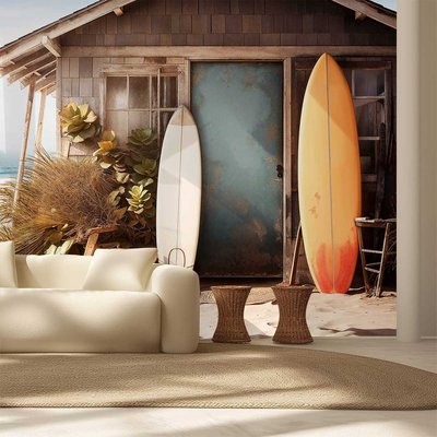 Papier peint cabanon de plage HEXOA