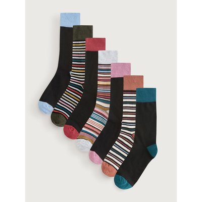 Chaussettes en coton à motif, lot de 7 NEXT