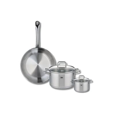 Batterie 1 poêle 28cm + 2 faitouts 12/20cm PROFI CITRIN ELO