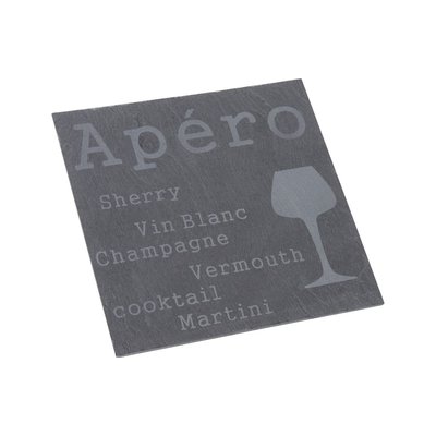 Plateaux carrés en ardoise Apéro (Lot de 20) AUBRY GASPARD