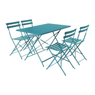Table de jardin bistrot pliante métal 4 chaises EMILIA SWEEEK