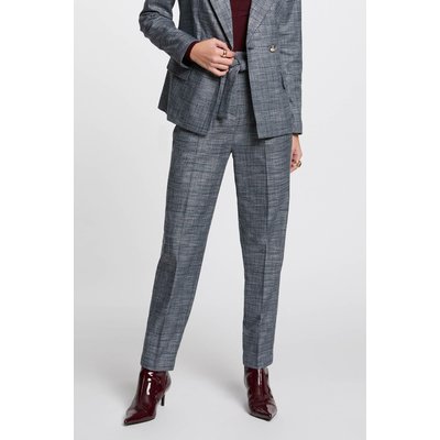 Pantalon carotte à carreaux MORGAN