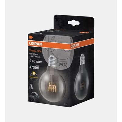 Ampoule Led Edition 1906 Globe Filament Variable Clear Fin - 40w - E27 Blanc Chaud - 95 Mm OSRAM