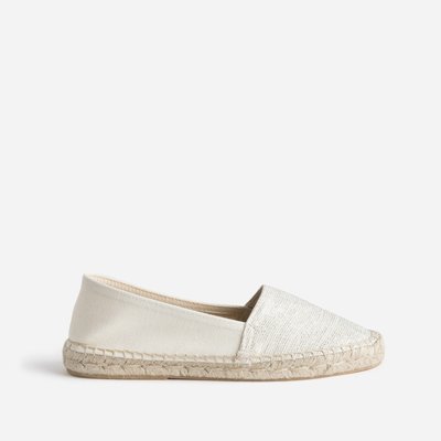 Espadrille cuir femme clearance