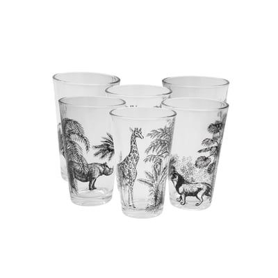Lot de 6 verres, SAVANA ARTIME