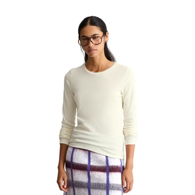T-shirt long slim en jersey côtelé doux MARC O’POLO DENIM