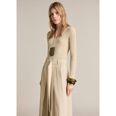 Robe à ceinture tissu combiné MANGO
